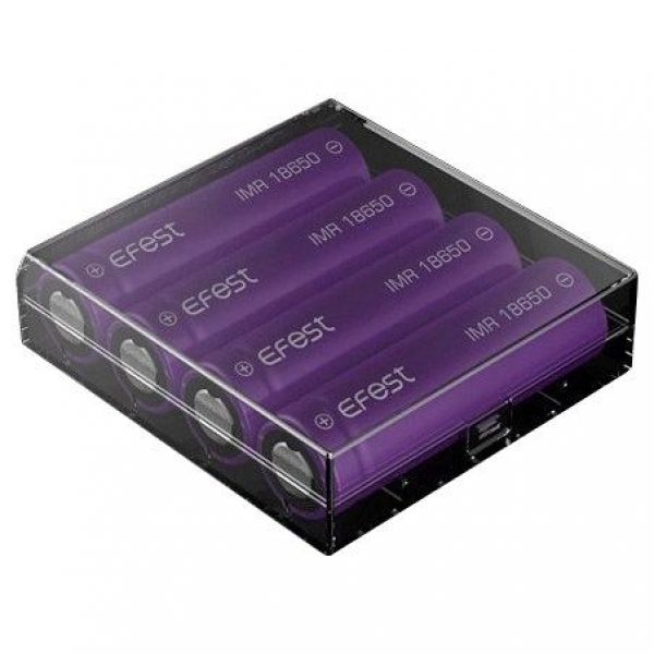 estuche protectos para 4 baterias 18650