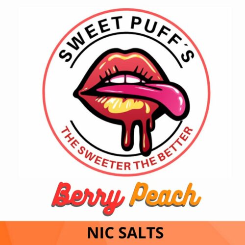 Líquido para vapear sabor Berry Peach marca Sweet Puffs