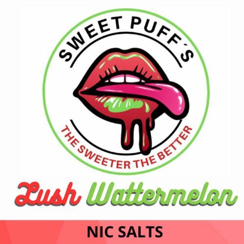 Líquido para vapear sabor Lush Watermelon marca Sweet Puffs