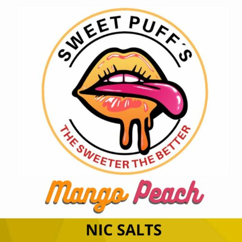 Líquido para vapear sabor Mango Peach marca Sweet Puffs